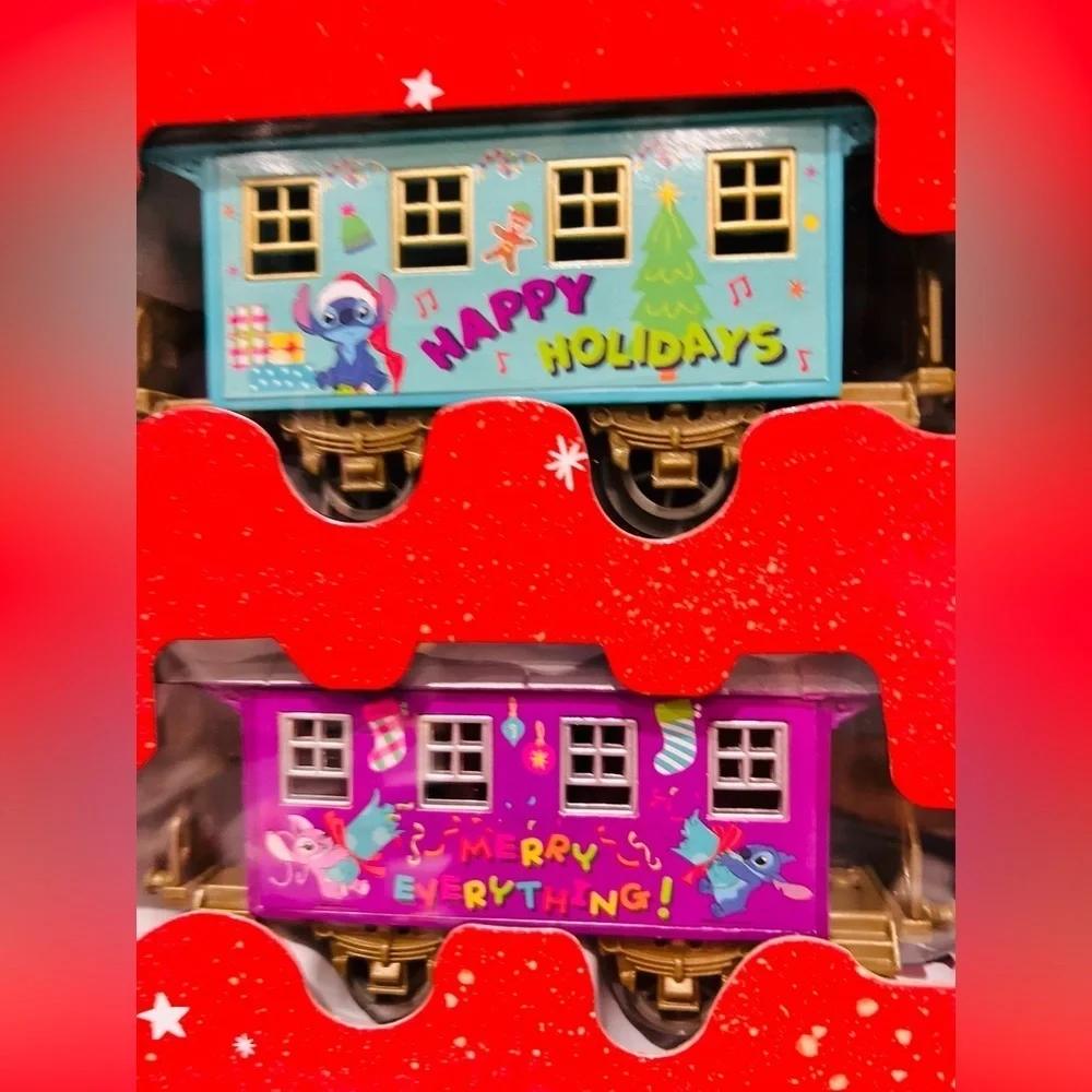 Disney Lilo & stitch Xmas train has sounds & lights NEW